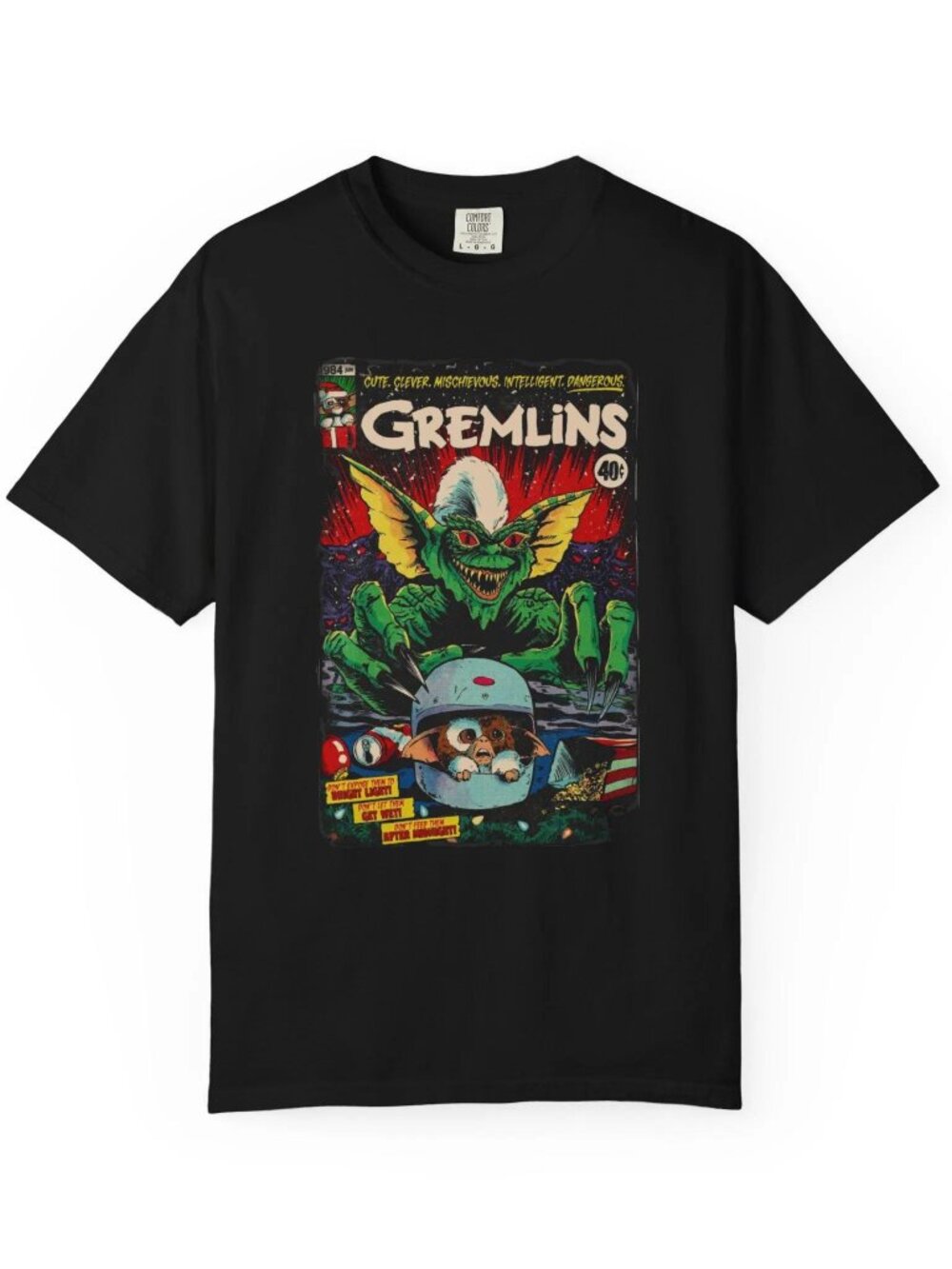 Gremlins Movie Poster T-Shirt | Retro Gizmo Mogwai Horror Tee